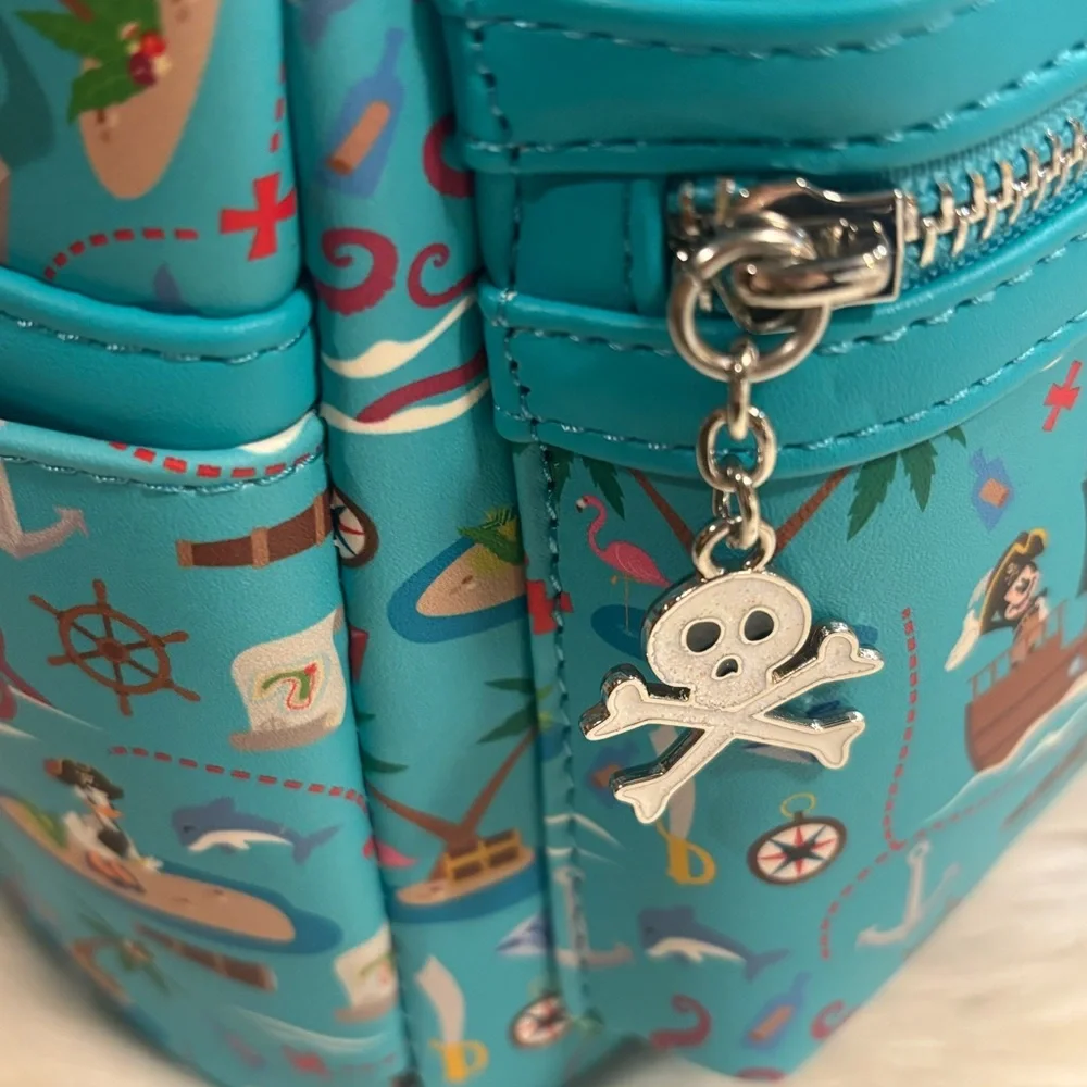 Loungefly Disney Pirate Mickey and Friends AOP Mini Backpack NEW